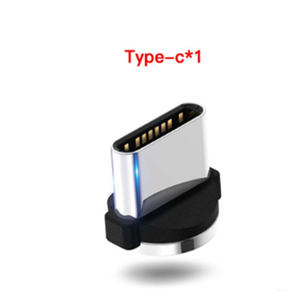 Cablu Magnetic LED 3 în 1, Încărcare Rapidă 2.1 A, Protecție Port – Compatibil iPhone, USB‑C, Android