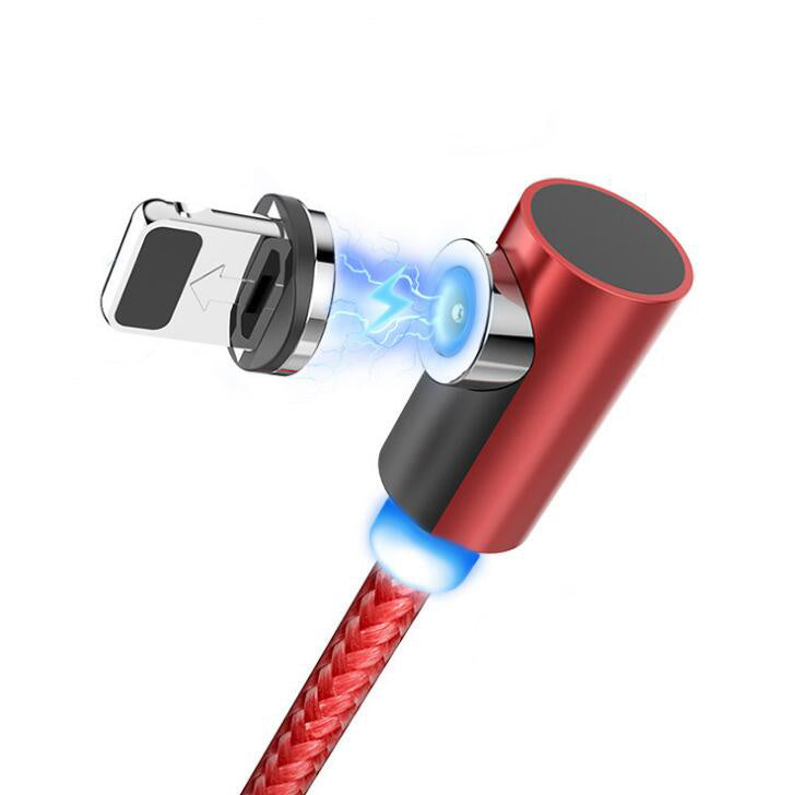 Cablu Magnetic Împletit Nylon 2A – Colț 90°, Conector Dust-Proof, Încarcare Rapidă