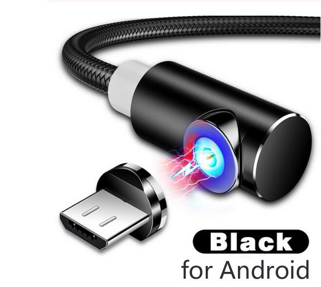 Cablu Magnetic Împletit Nylon 2A – Colț 90°, Conector Dust-Proof, Încarcare Rapidă