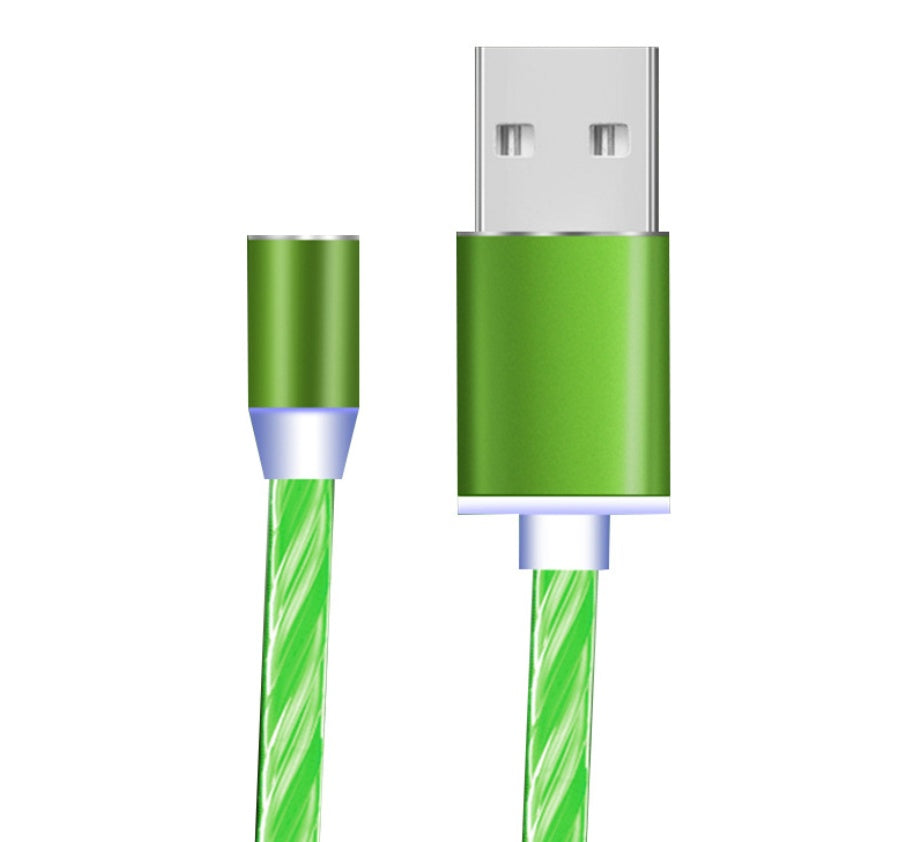 Cablu Magnetic LED 3 în 1, Încărcare Rapidă 2.1 A, Protecție Port – Compatibil iPhone, USB‑C, Android
