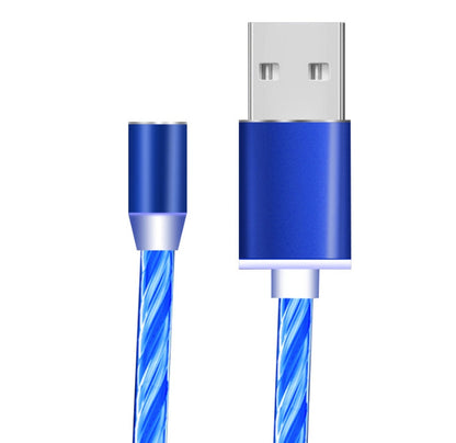 Cablu Magnetic LED 3 în 1, Încărcare Rapidă 2.1 A, Protecție Port – Compatibil iPhone, USB‑C, Android