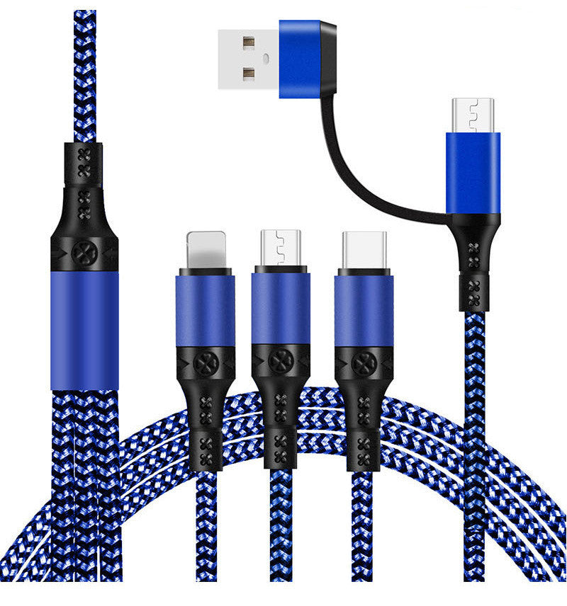 Cablu 5-în-1 Fast Charging 3 A – USB-C + 3 conectori în 1, 1,2 m